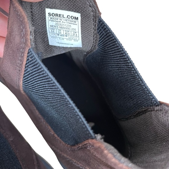 Sorel Men’s Carson Brown Waterproof Chelsea Boot NWT Size 9.5 - Picture 9 of 11